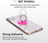 Velvet Caviar Cell Phone Ring Holder - Finger Ring & Stand for Improved Grip, Compatible with Most Smartphones