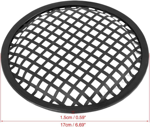 X AUTOHAUX 6 Inch Audio Speaker Cover Metal Mesh Subwoofer Grill for Automotive