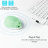 Hamster Shape Wireless Mouse - Cartoon Portable Animal Optical Cordless Mice for Travel, School Kids Gift (Green)