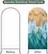 Jnbasdffb 6.6 Blue Coastal Wedding Arch Cover,Stretchy Spandex Arch Backdrop Stand Covers FT,Yellow Beach Ocean Modern
