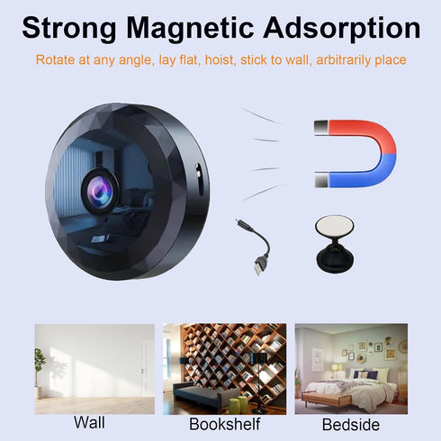 ZMDCAM 2K Hidden Camera - WiFi Mini Wireless Security Camera, Perfect for Indoor and Outdoor Security and Pet/Baby