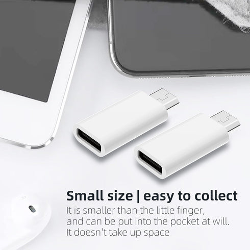 USB C to Micro USB Adapter, 2-Pack Type C Female to Micro USB Male Connector for Samsung Galaxy S7 Edge S6