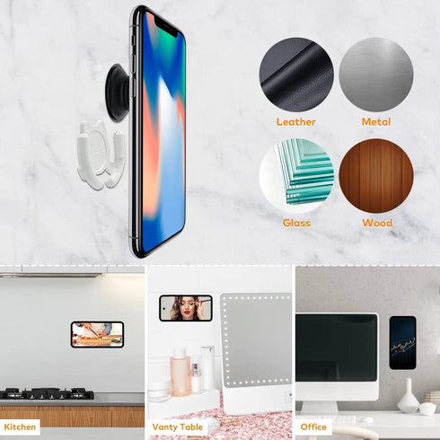 Multi-Surface Holder Car Mount 3 Pack, Compatible with PopSocket Grip Holder, Strong Adhesive Sticky Pad for Home Office