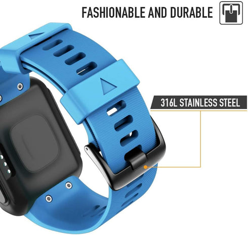 NotoCity Soft Silicone Replacement Watch Strap for Garmin Forerunner 35, Compatible with Forerunner 35 Smartwatch