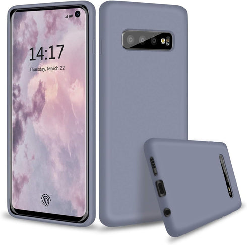 Abitku Compatible with Galaxy S10 Case, Liquid Silicone Microfiber Cloth Lining Full Body Cover with Screen & Camera