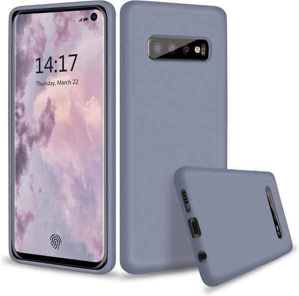 Abitku Compatible with Galaxy S10 Case, Liquid Silicone Microfiber Cloth Lining Full Body Cover with Screen & Camera