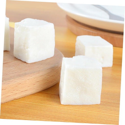 8pcs Totority Simulated Tofu Cube Models Artificial Tofu Realistic Food Decor for Display