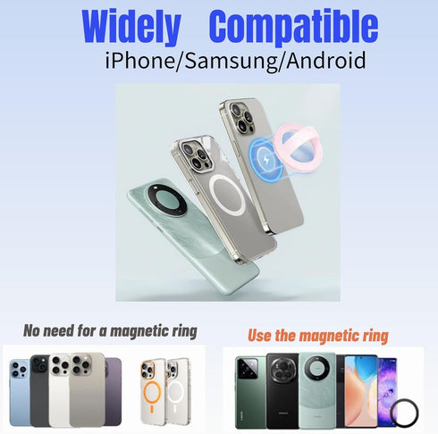KIJUKI 16 15 14 13 12 Magnetic Silicone Ring Grip Phone Holder,Magnetic Loop Grip,Compatible with Phone Accessories