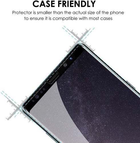[3 Pack Galaxy Note 8 Screen Protector, Full Coverage UV Liquid Tempered Glass for Samsung Note8