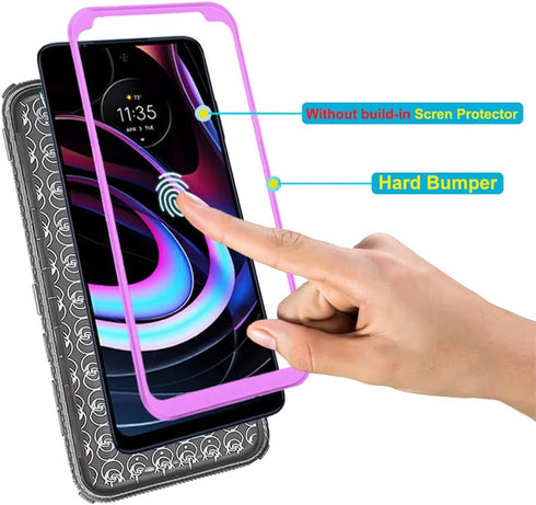 Asuwish Hybrid Rugged Shockproof Case for T-Mobile Revvl 5G, Full Body Protective Accessories, Purple