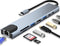 USB C HUB - 8 in 1 USB C Adapter with 4K HDMI, 100W PD, USB 3.0, RJ45 Ethernet, SD/TF Card Reader