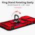SunStory iPhone 14 Plus Case - with HD Screen Protector & Slide Camera Cover & Rotated Ring Kickstand - Red