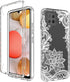 Galaxy A42 5G Phone Case, Tempered-Glass Screen Protector, Cute Clear Mandala Pattern Full Body Cover