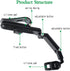 Hiravira 360 1080 Sun Visor Phone Holder, Rotatable and Extendable Car Phone Holder, Multifunction Rear View Mirror