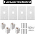 Weewooday 4 Pack Ethernet Wall Plate - RJ45 Cat6 Female to Female Jack Inline Coupler Plates (White)