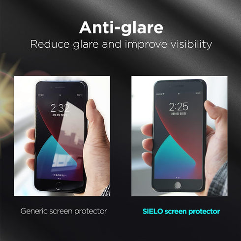 2 PACK Matte Screen Protector for iPhone 12 Pro Max, 9H Hardness, Anti Glare, Anti Fingerprint, Shatterproof, Case