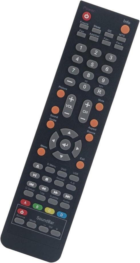 Replace Remote 142022370001C for Sceptre TV Models E325WD-HDR, E328BD-HDC, E245BD-FHDR, E245PV-FHDR, E245BD-FHDU,