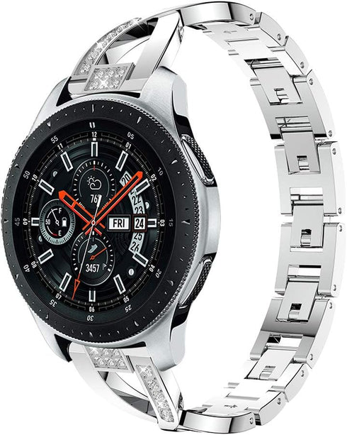 Compatible for Samsung Galaxy Watch 46mm/Gear S3 Bands, Women 22mm Metal Alloy Bracelet Strap Replacement