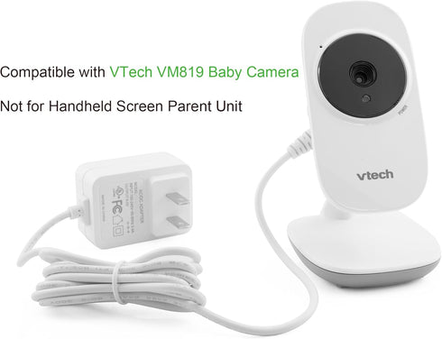 LEFXMOPHY VM819 Power Cord for VTech VM819-2 BU Baby Unit Cam (Not for Handheld Screen Parent Unit) VTPL Switching Power VT05EUS06040 Replacment 6V Charger UL Aadpter with 5ft Cable