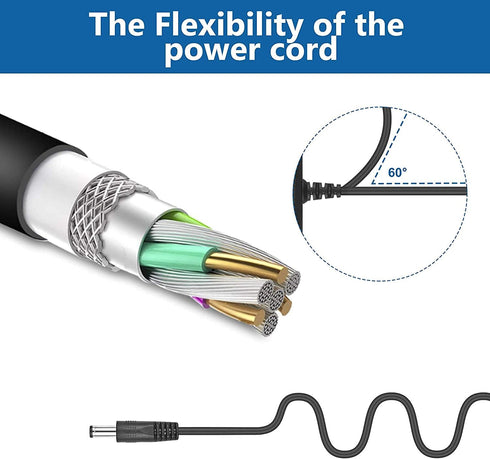 Replacement AC DC Charger Power Cord for Hyperice Hypervolt 2 Pro, Hypervolt 2, Go, Go 2, Vyper 3 Power Supply