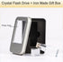 Laak 8GB 3.0 New Crystal Transparent Rectangle Genuine USB Flash Drive Wedding Gift Pendrive,Silver