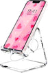 Crpich Acrylic Cell Phone Stand, Portable Phone Holder for Desk, Compatible with Phone 15 14 13 Pro Max Mini 12 11 Plus