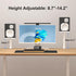 suptek Clamp-on Speaker Stand Desk Mount Set, Height Adjustable, Tilt, Swivel, 2 Pack, Universal Audio Holders, White