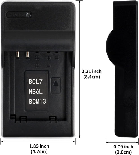 DMW-BCM13 USB Charger for Panasonic DMC-TZ55, DMC-TZ60, DMC-TZ61, DMC-FT5, DMC-TS5, DMC-TZ70, DMC-ZS40, DMC-ZS50 Camera