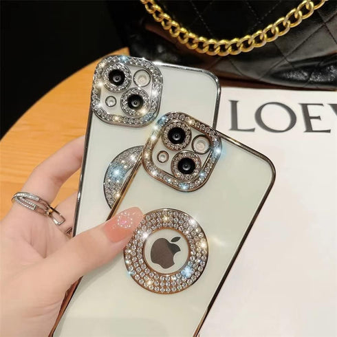 Casechics Luxury Glitter Bling Case for iPhone 11, Rhinestone Bumper Camera Lens Protection, Gold