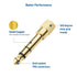 Cable Matters 2-Pack 1/4 to 1/8 Headphone Adapter, 6.35mm to 3.5mm Male to Female, Gold Plated