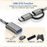 2-in-1 USB C/Micro USB to USB Adapter, OTG Adapter Cable Compatible with Samsung Galaxy S21 S22 S23 Note 20/10, Google
