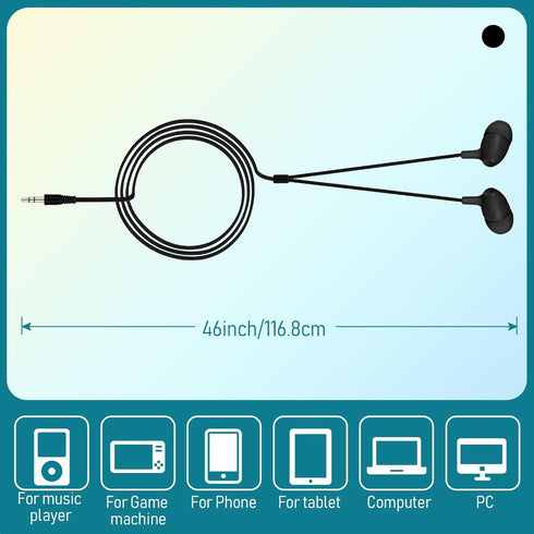 Macarrie 20 Pack Kids Earbuds Bulk 3.5mm Wired Earphones without Mic for School, Classroom, Students, Adults Gifts,