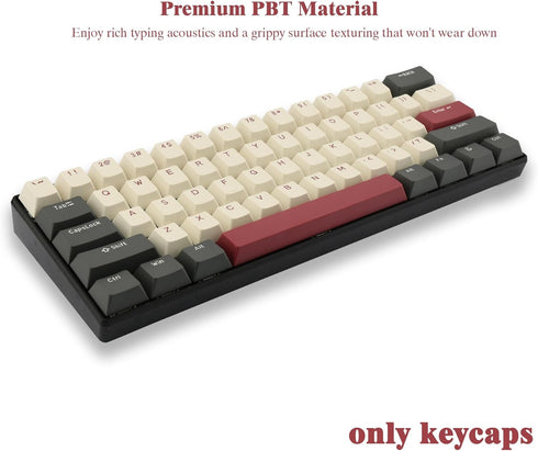 Happy Balls PBT Doubleshot Keycaps, Cherry Profile Key Caps for 61/68/75/81/84/87/98/104/108 MX Switches Mechanical