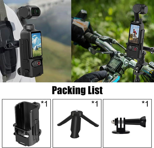 Osmo Pocket 3 Expansion Frame Adapter, Protective Bracket + Tripod + Action Adapter for DJI Accessories