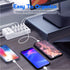 10-Port USB Wall Charger Station with Rapid Charging, Auto Detect Technology, Family-Sized USB Ports for Multiple