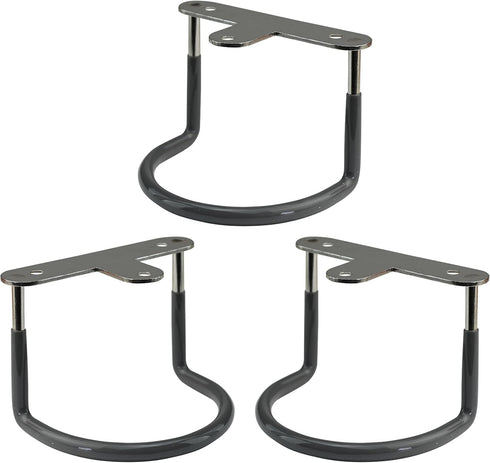 Skywin Rubberized Under Desk Laptop Mount, 3 Racks in 1 Set to Hold Under Desk Laptop Holder Organizer Rack (Laptop Not