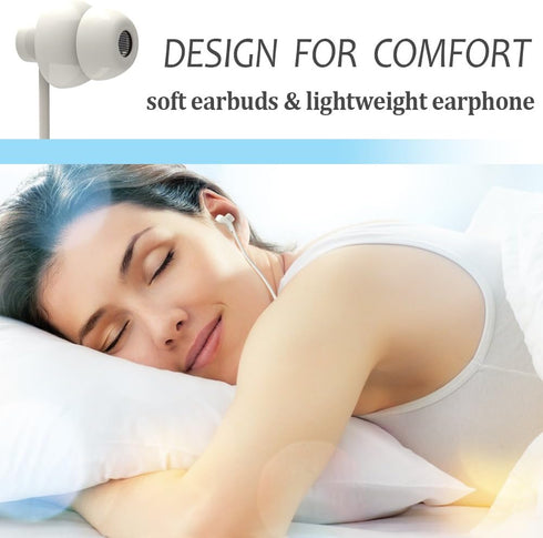 Sleep Soundproof Earbuds Headphones, Noise Isolating Soft Earbuds for Sleeping, Insomnia, Travel, Meditation &
