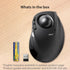 ELECOM DEFT Trackball Mouse - 2.4GHz Wireless, Finger Control, 8-Button Function, Ergonomic Design, Optical Gaming