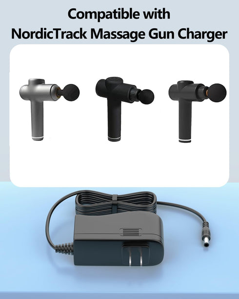 27V Charger Replacement for Nordic Track Massage Gun, PulseTech NTPCGN20, 6FT Power Cord