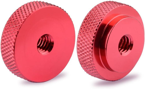 CAMVATE 1/4"-20 Female Thumb Wheel Lock Nut Adapter - 2 Pieces, 1490