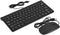 Mini Wired Keyboard and Mouse Set, Compact Size, USB Keyboard Optical Mouse Combo, Black