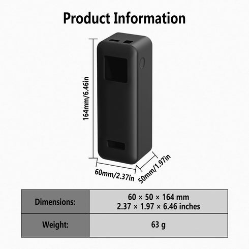 Geiomoo 27650mAh, Silicone Case for Anker Prime Power Bank Soft Flexible Scratch Resistant Protective Cover (Black)