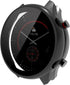 Hard PC Case with Tempered Glass Screen Protector for GTR 3 Pro/GTR 3 Smartwatch 2021 (Black, 1)