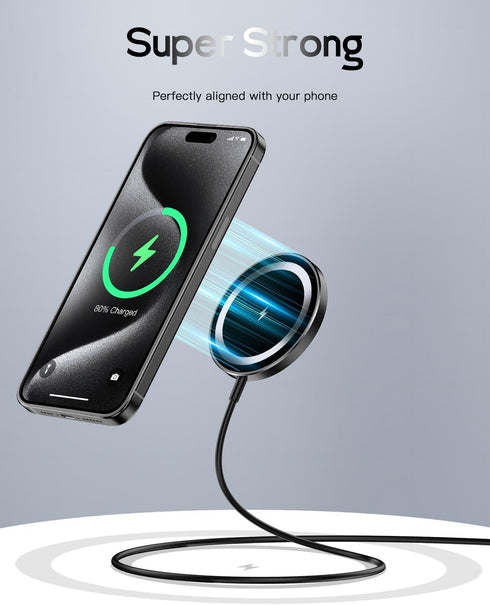 Magnetic Wireless Charger for Magsafe Charger - Made for iPhone 16/16 Pro/16 Pro Max/16 Plus/15/14/13/12 Series, 15W