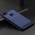 Google Pixel 3 Phone Case with Slim Thin Full Body Silicone Rubber, Navy Blue, Tempered Glass Screen Protector