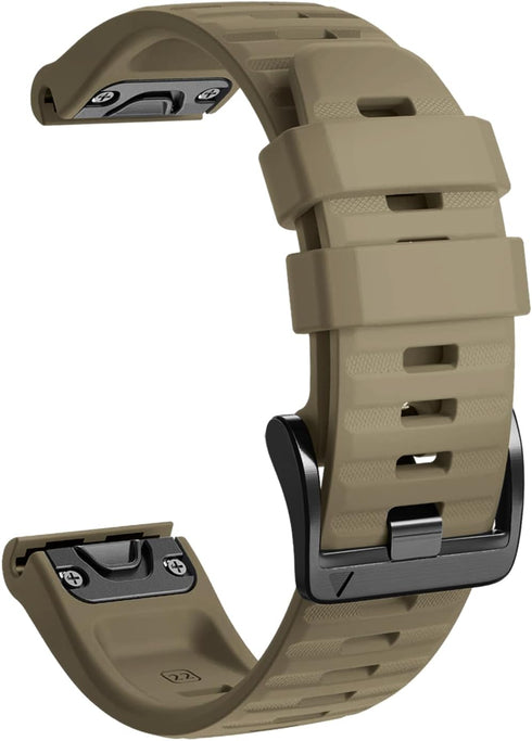 ANCOOL Compatible with Fenix 6 Bands, 22MM Easy-fit Soft Silicone Replacement for Fenix 7/6 Pro/5 Series