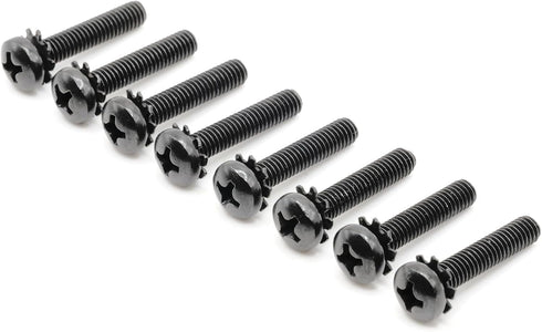 Replacement Screws - 1 Set of Metric Screws (Model RS-198358) Pan Head - Philips Drive - Black Plated (Pack of 8)