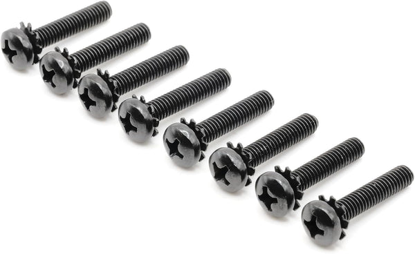 Replacement Screws - 1 Set of Metric Screws (Model RS-198358) Pan Head - Philips Drive - Black Plated (Pack of 8)