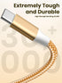 USB C Charger Cable, 4-Pack (3/3/6/6ft) Nylon Braided USB to USB C Cable Compatible with iPhone 15/15 Pro/15 Plus