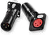MEIRIYFA XLR 3 Pin Female to Male Pass Through Panel Mount Jack, Mic XLR 3PIN D Series Type Adapter for Microphone